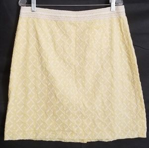 Sigrid Olsen Pocketed Embroidered Skirt